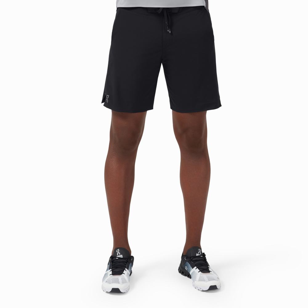 Pantalones Cortos Para Correr On Híbrido Hombre Negros | 78AFCULTQ