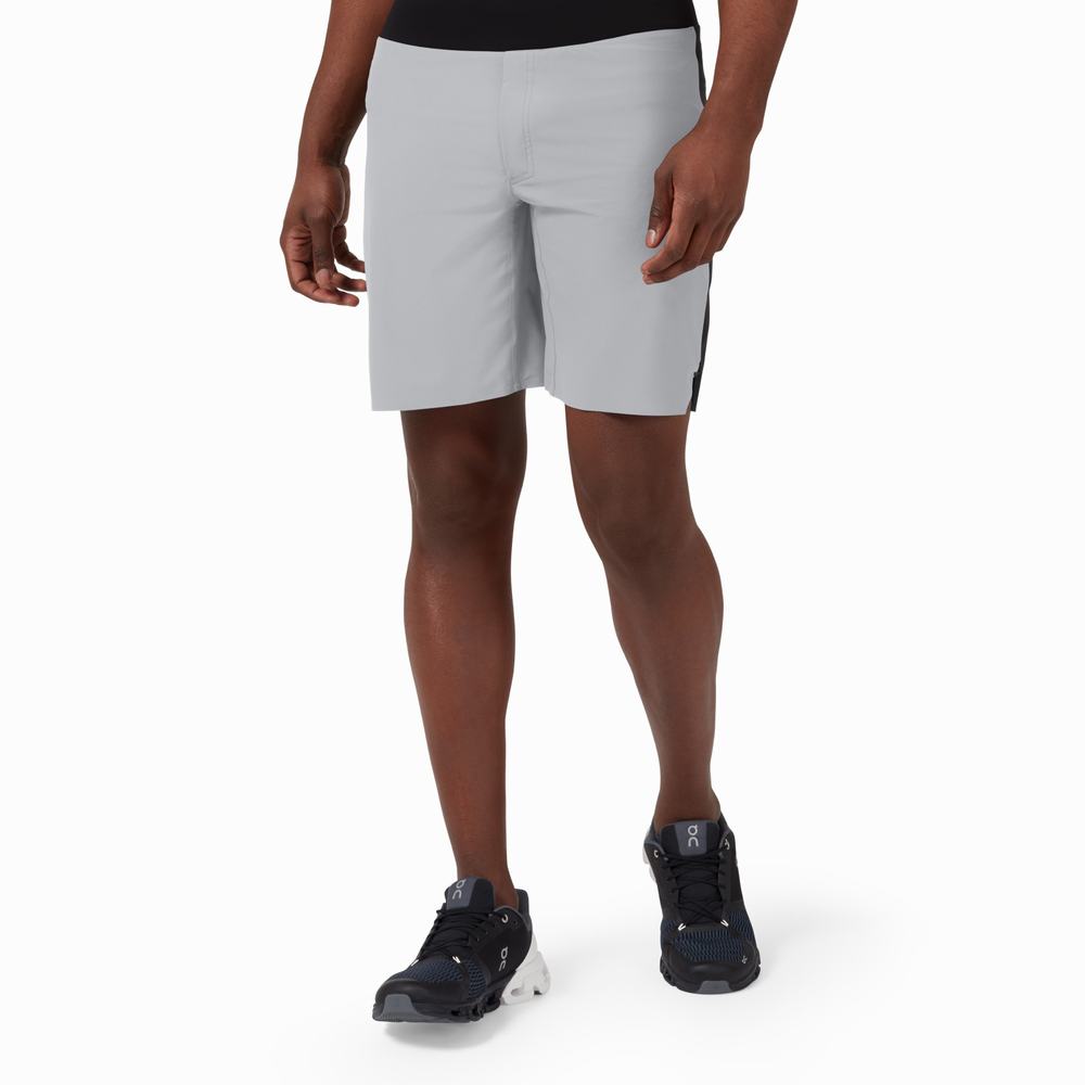 Pantalones Cortos Para Correr On Ligeros Hombre Beige Negros | 15BASOHWJ