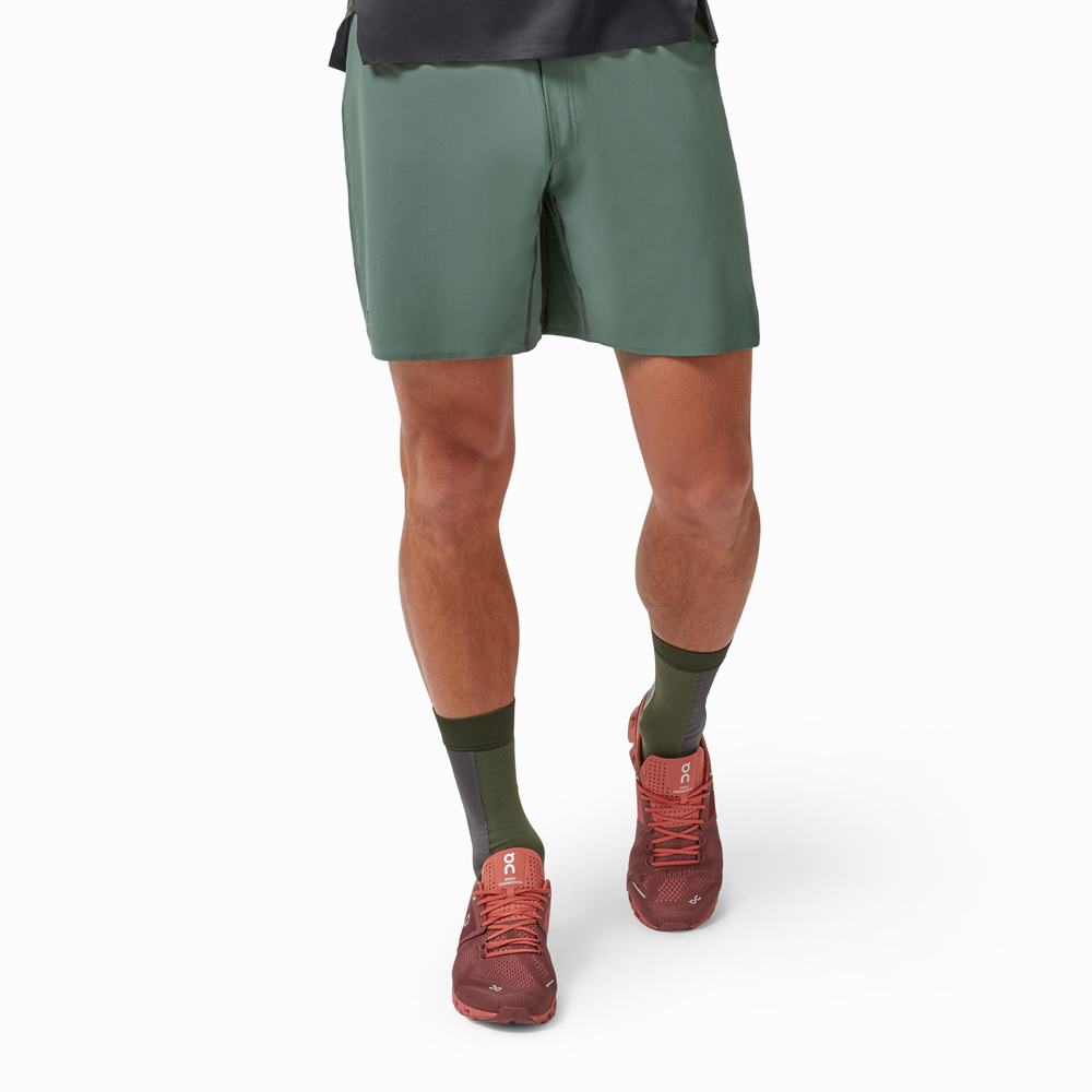 Pantalones Cortos Para Correr On Ligeros Hombre Verde Oliva | 63FSTPRCG