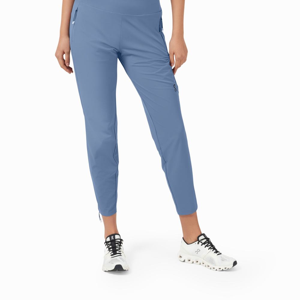 Pantalones Para Correr On Ligeros Mujer Azul Rey | 96UIEBPTC