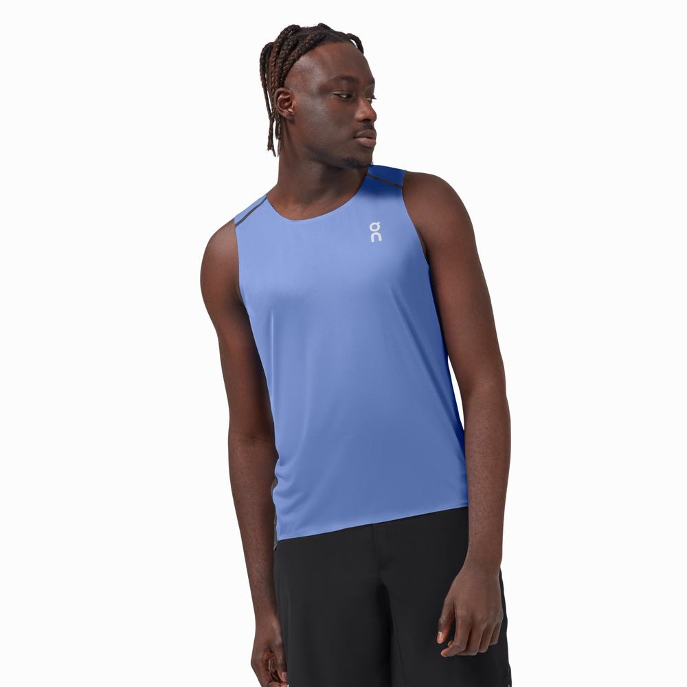 Tank Top On Performance Hombre Azul Rey Negros | 79SMIBCUV