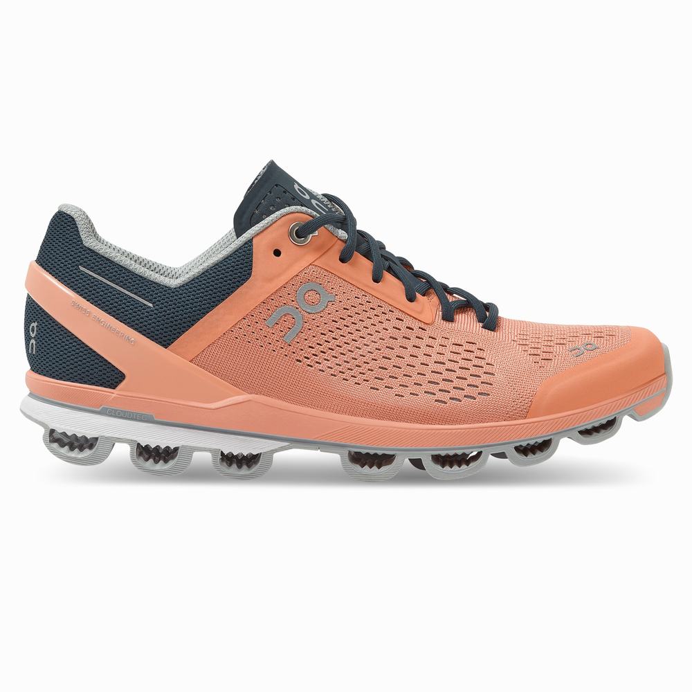 Tenis Deportivos On Cloudsurfer Mujer Coral Azul Marino | 42ZGLMBVO