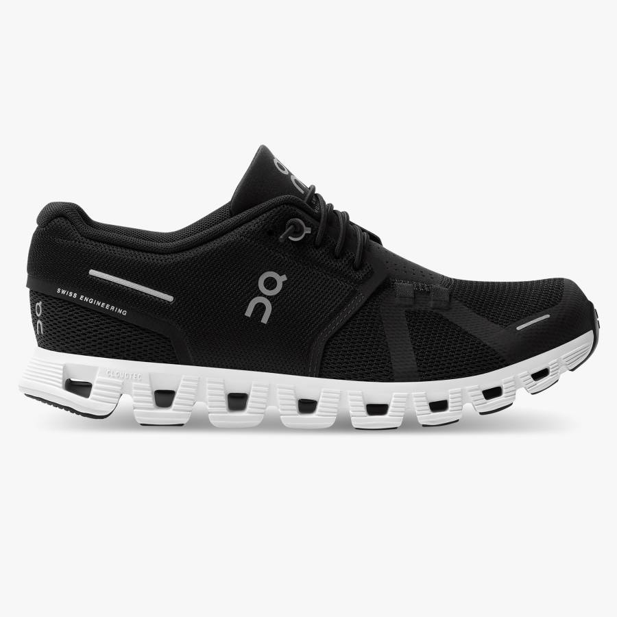 Tenis On Cloud 5 Mujer Negros Blancos | 64FKYMJND