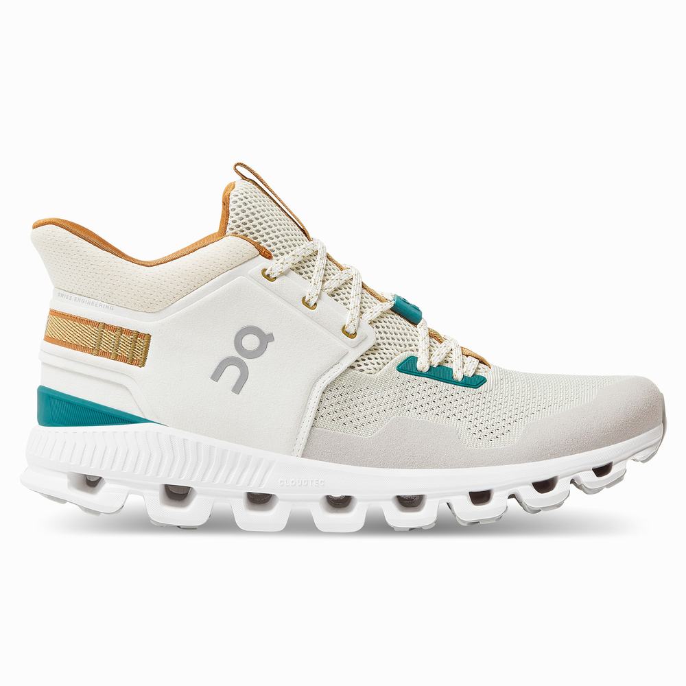 Tenis On Cloud Hi Edge Hombre Kaki Blancos | 92HFQKGDN