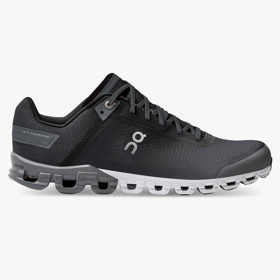 Tenis Para Correr En Carretera On Cloudflow Anchos Hombre Negros | 32NAXFMJG