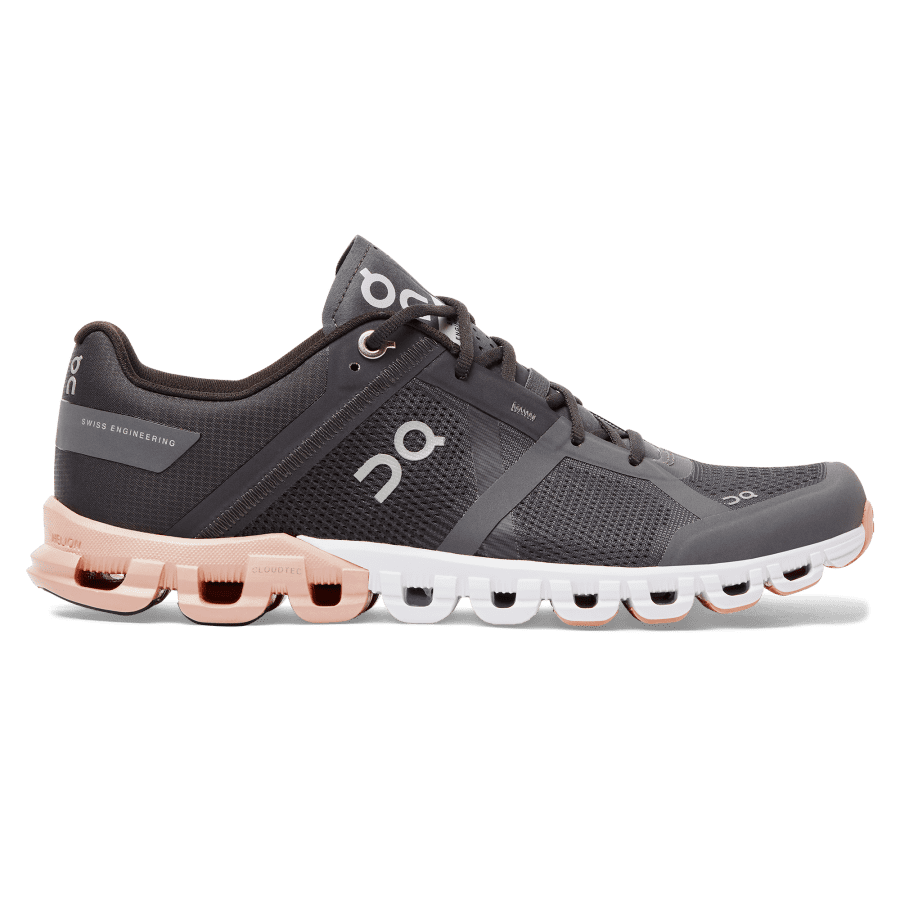 Tenis Para Correr En Carretera On Cloudflow 2 Mujer Negros Rosas | 59TSVIMAF