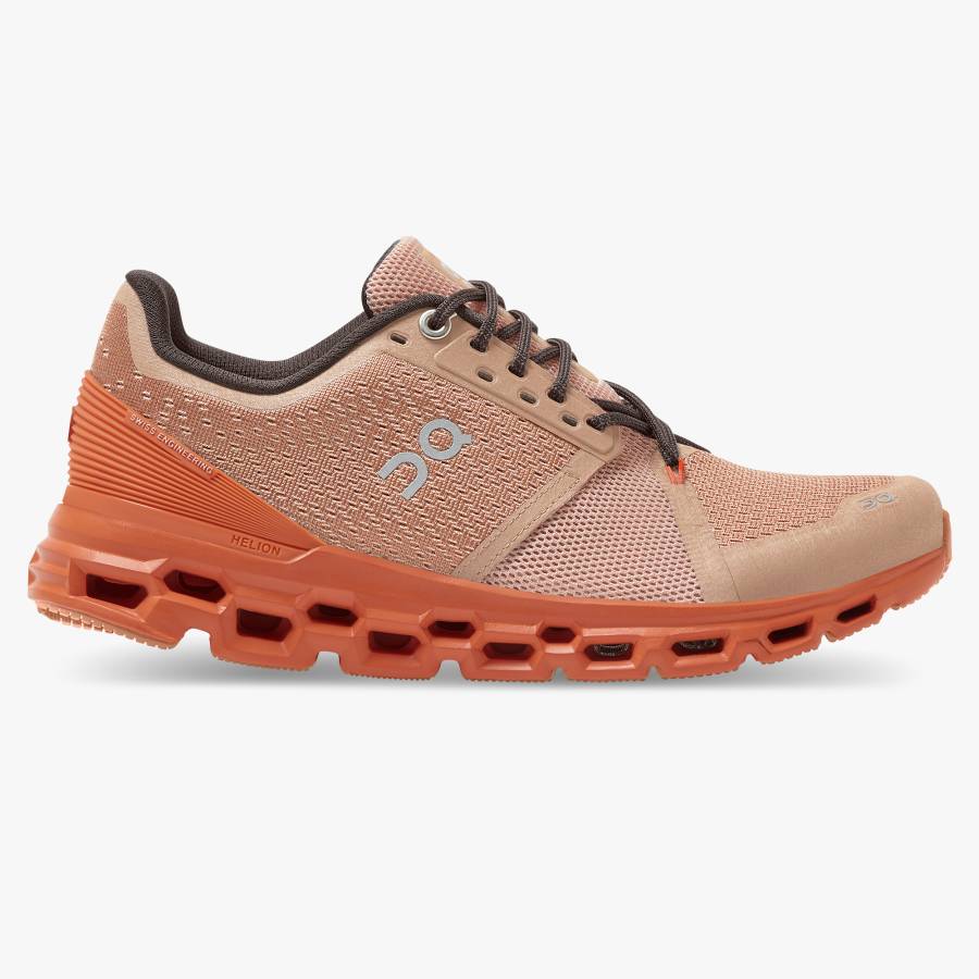 Tenis Para Correr En Carretera On Cloudstratus 1 Mujer Marrom Rosas | 07EWHCFAM