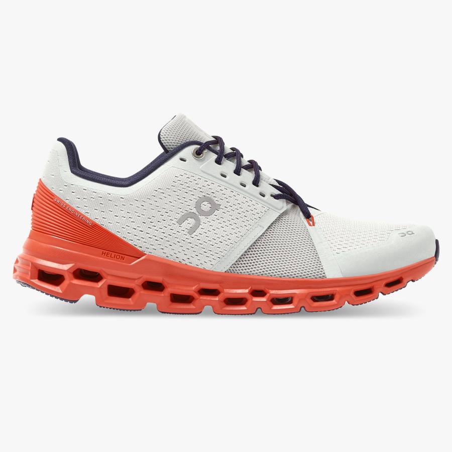 Tenis Para Correr En Carretera On Cloudstratus 1 Hombre Blancos Naranjas | 13JPKANVH