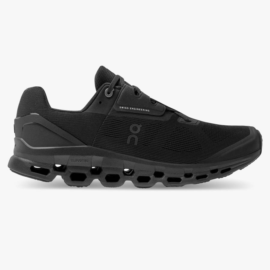 Tenis Para Correr En Carretera On Cloudstratus 2 Hombre Negros | 80TPBSJRW