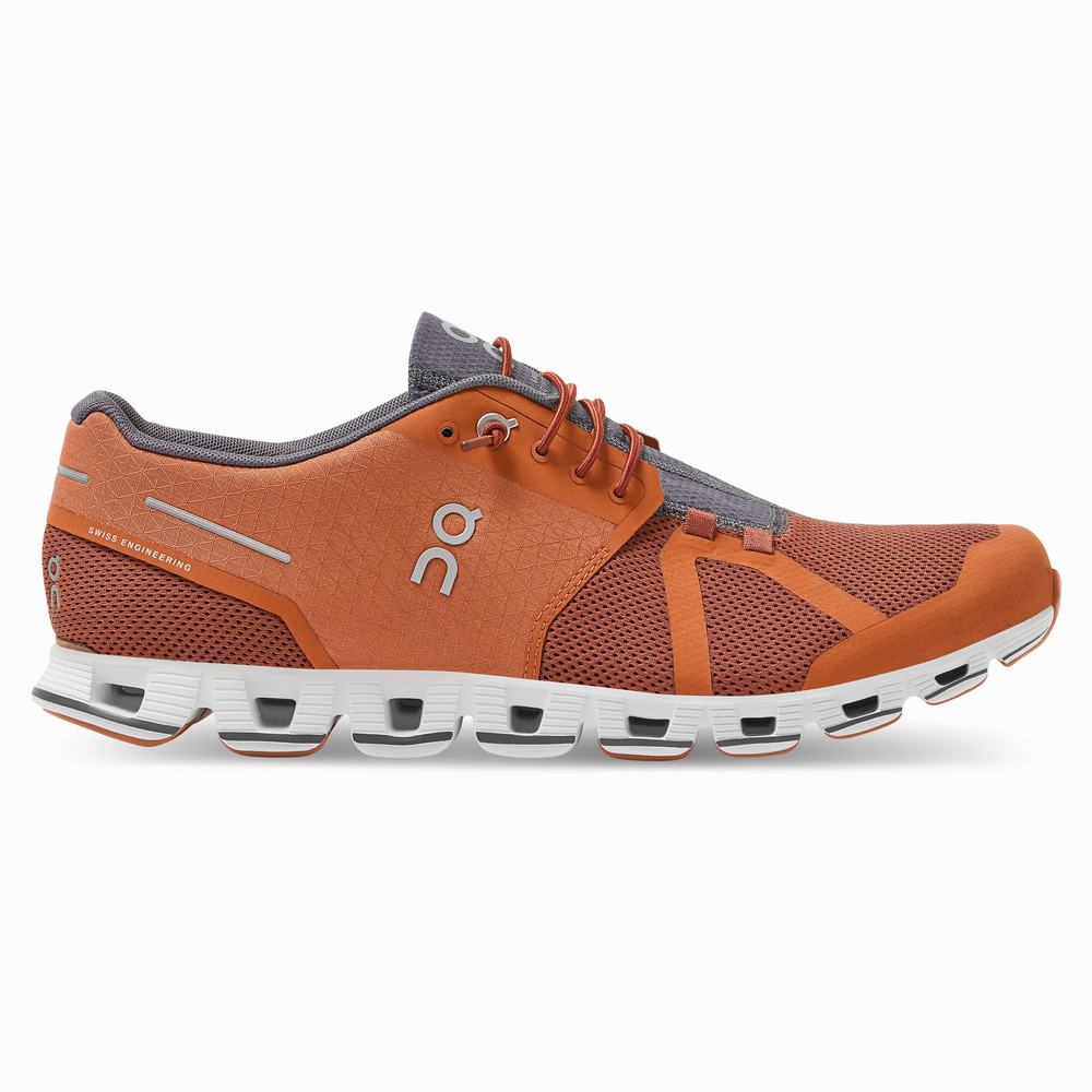 Tenis Para Correr On Cloud Hombre Marrom Naranjas | 64WLNOEPQ