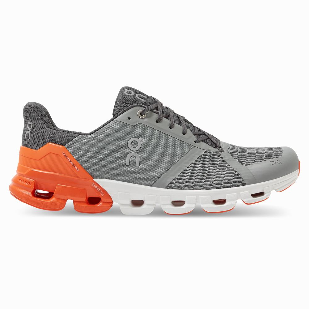 Tenis Para Correr On Cloudflyer Hombre Grises Naranjas | 53ERCGJXM