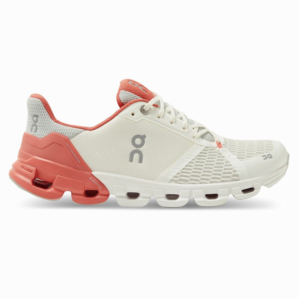 Tenis Para Correr On Cloudflyer Mujer Blancos Coral | 52KYFJRUT