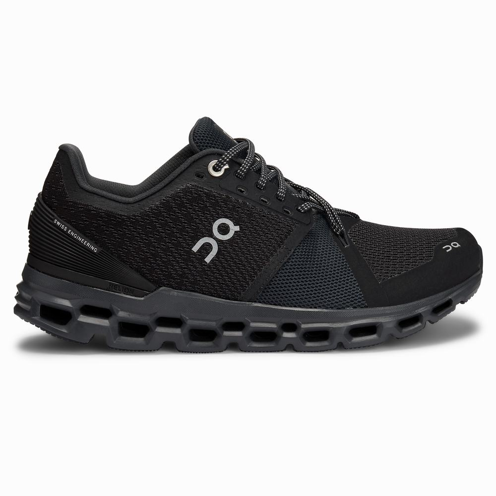 Tenis Para Correr On Cloudstratus Mujer Negros Grises | 70LSVZJCA