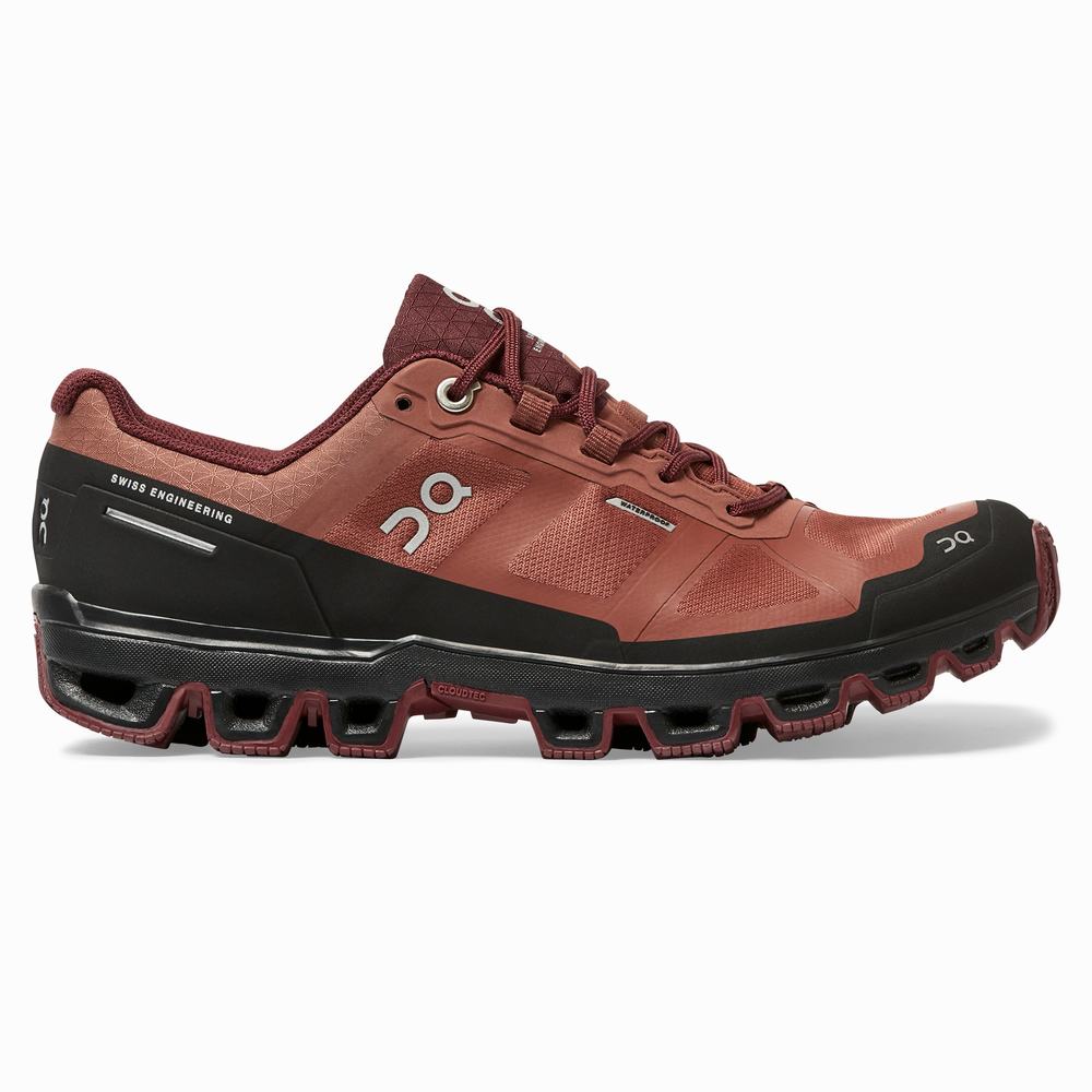 Tenis Para Trail Running On Cloudventure Mujer Marrom Rosas | 67NRDOKFZ